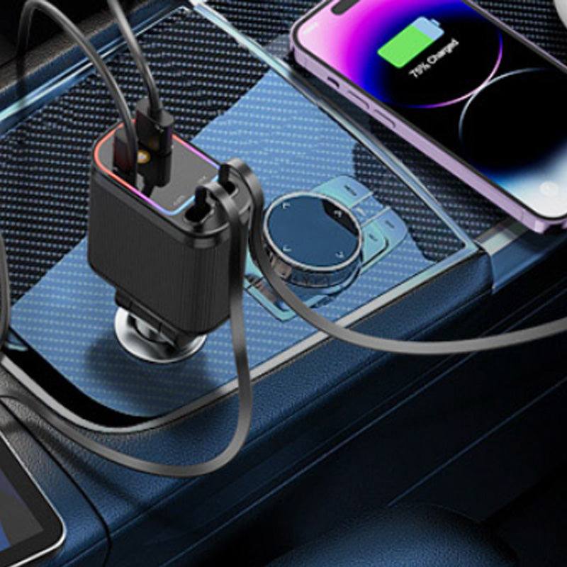 2 IN 1 Chargeur voiture 120W + ambiance étoilée.